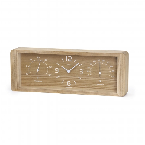 Lemnos Yokan NT Hydrometer & Thermometer Table Clock