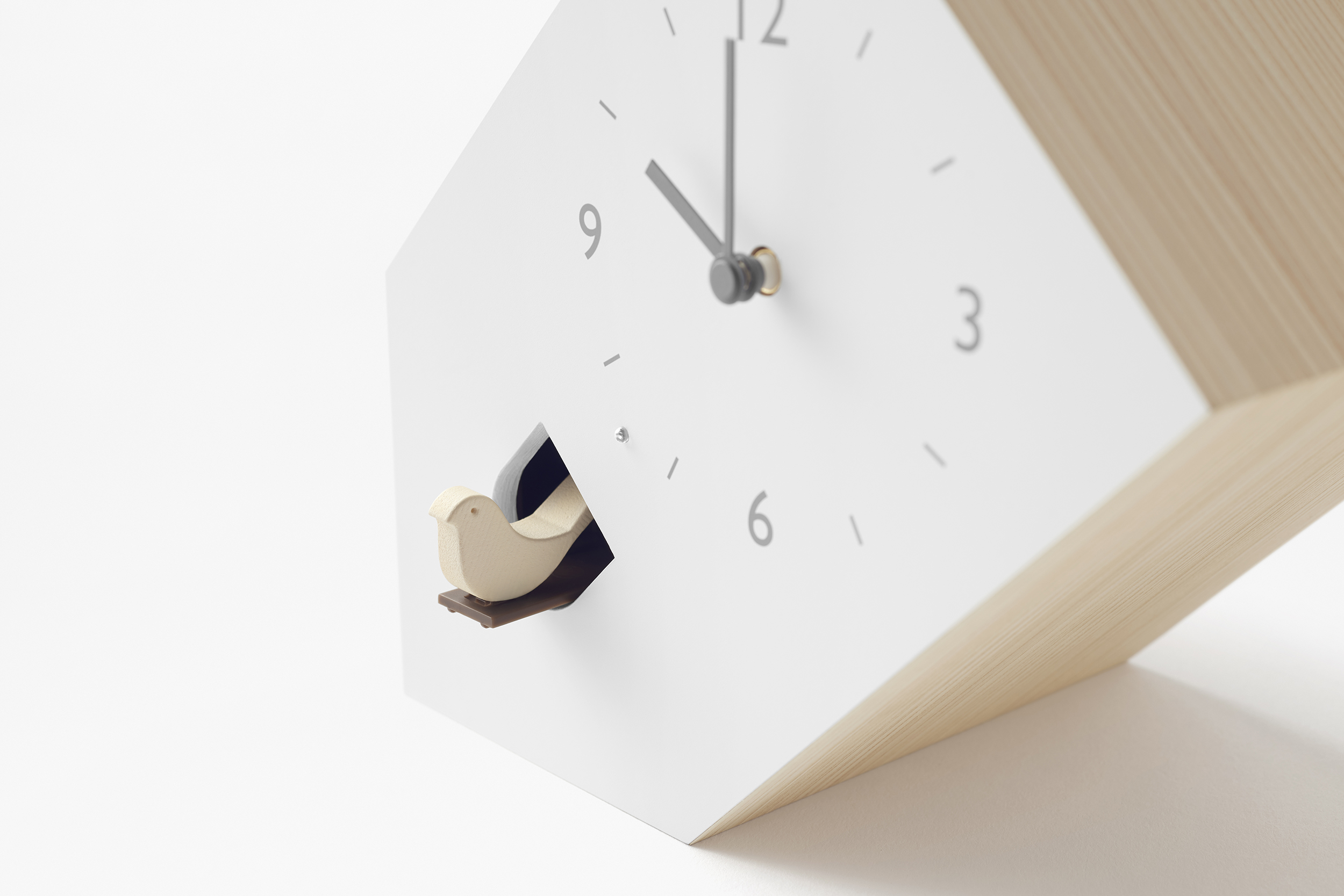Lemnos Tilt Cuckoo Clock designed by Nendo ACGS Pursuit of Beauty™